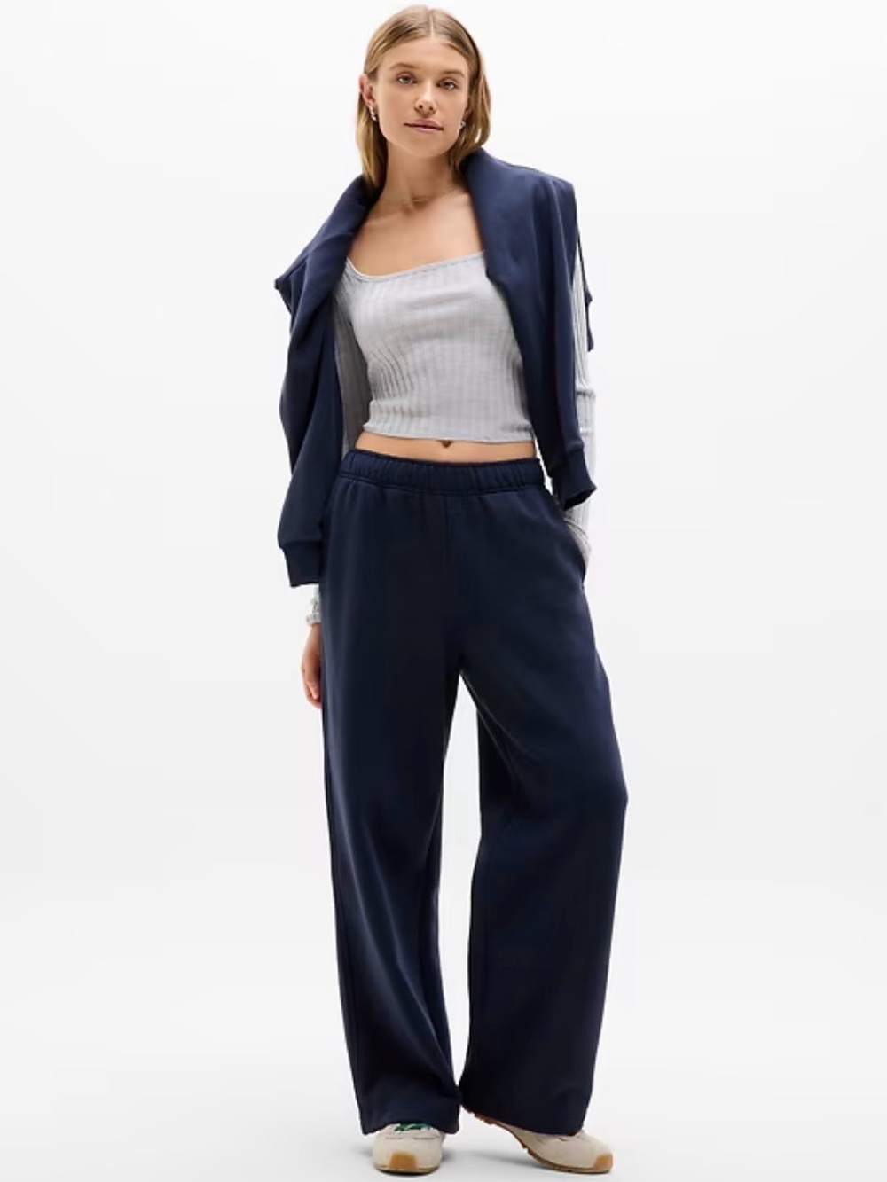 Athleta Heavyweight Terry Wide Leg Pant Sz S